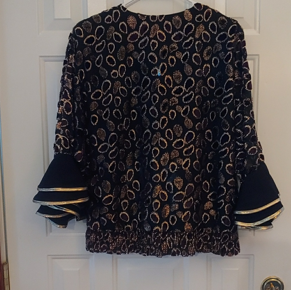 Offer$28🌷Vintage Siasia New York Bell Sleeve Top - Picture 2 of 4